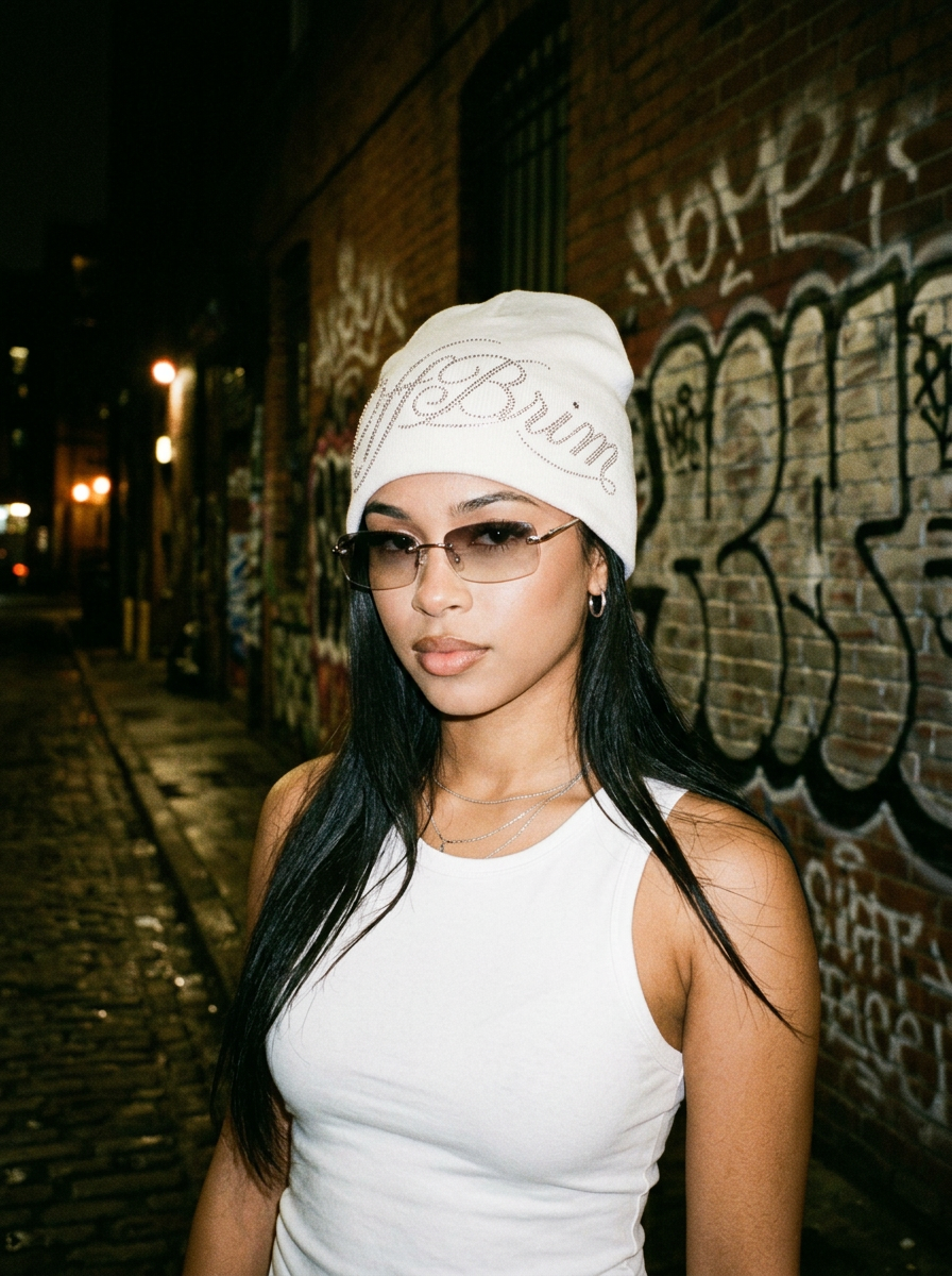 OffBrim Ivory Crystal Knit